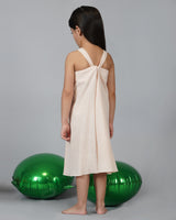 Little Cado Peach stripes swing dress