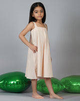 Little Cado Peach stripes swing dress