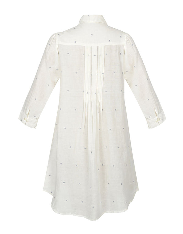 Pin Tucks Shirt Dress
