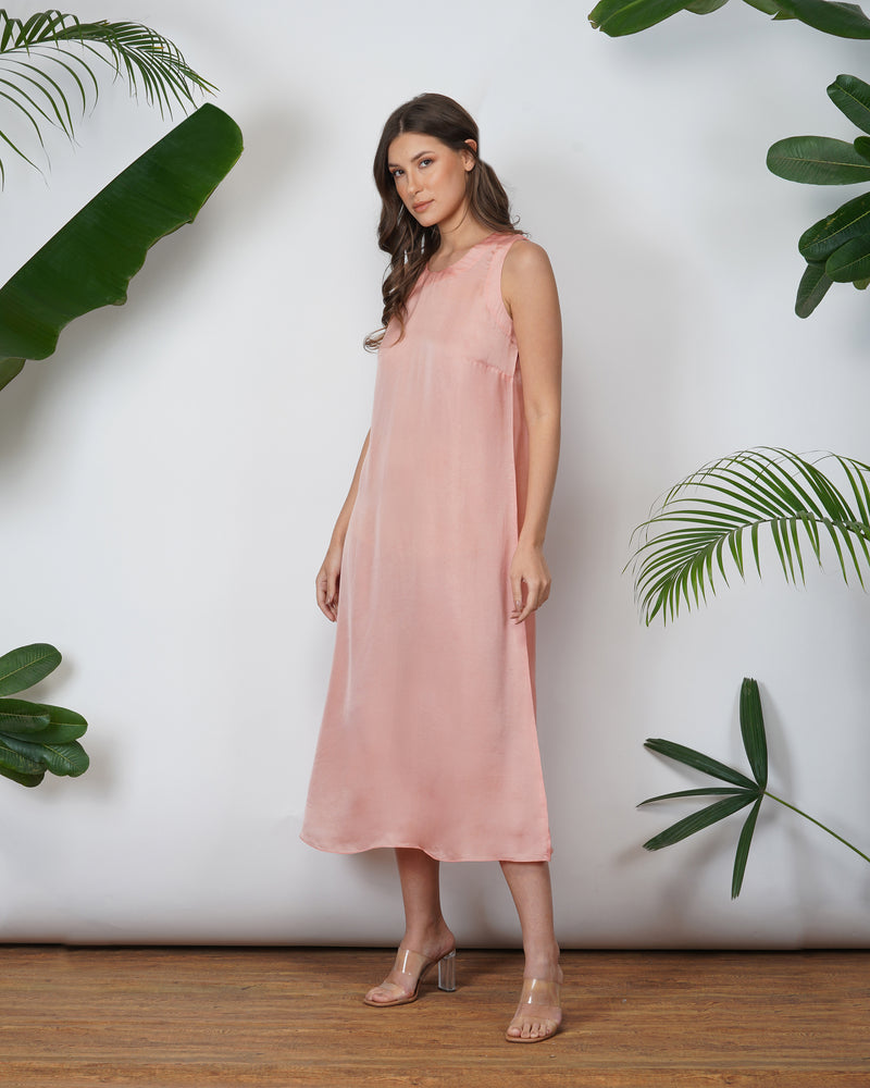 VEGAN SILK SLIP DRESS