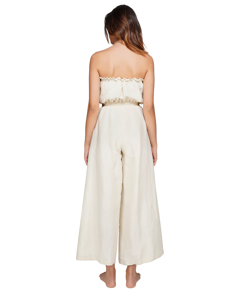 Off-White Kala Cotton-Linen Jumpsuit