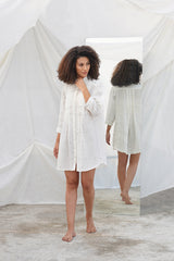 Pin Tucks Shirt Dress