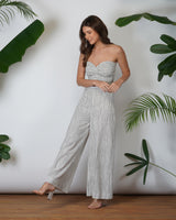 BUSTIER WITH FLARE PANTS