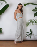 BUSTIER WITH FLARE PANTS