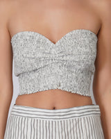 BUSTIER WITH FLARE PANTS