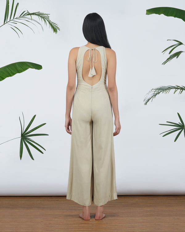 Beige Jumpsuit