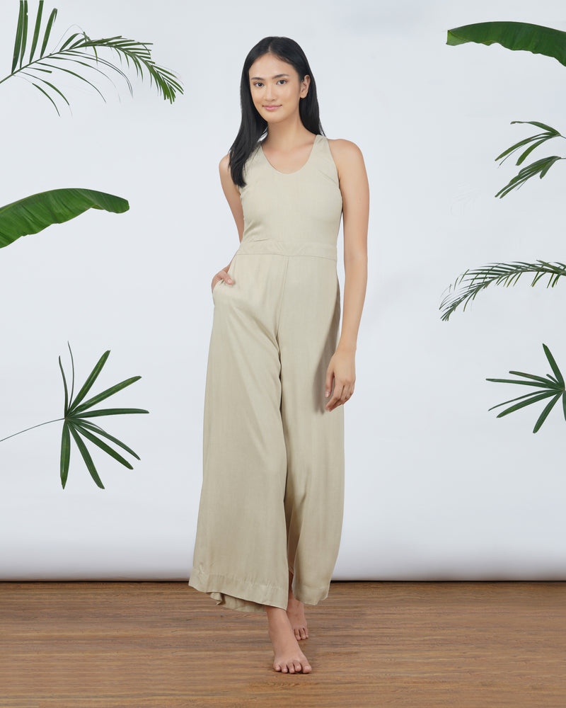 Beige Jumpsuit