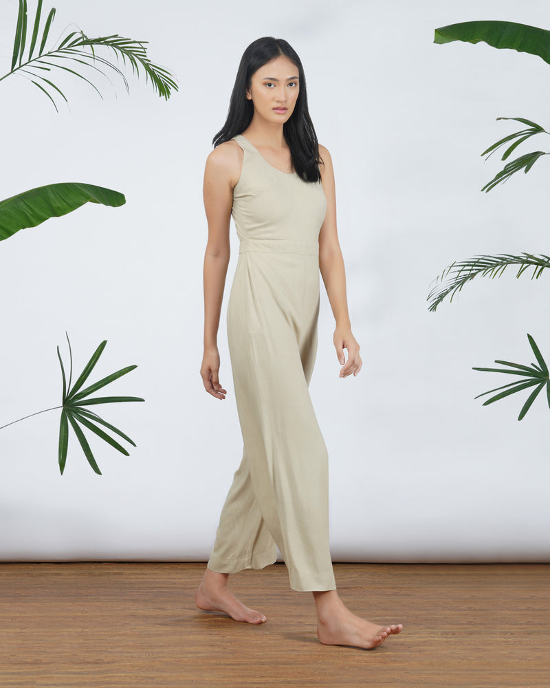 Beige Jumpsuit